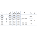 Étalons filetés PT ISO13918PT STADS CUP CUP PLACED CD STADS